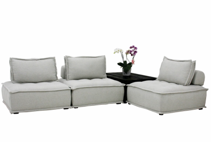 Agness Arm Chair with Back Pillow & Ottoman